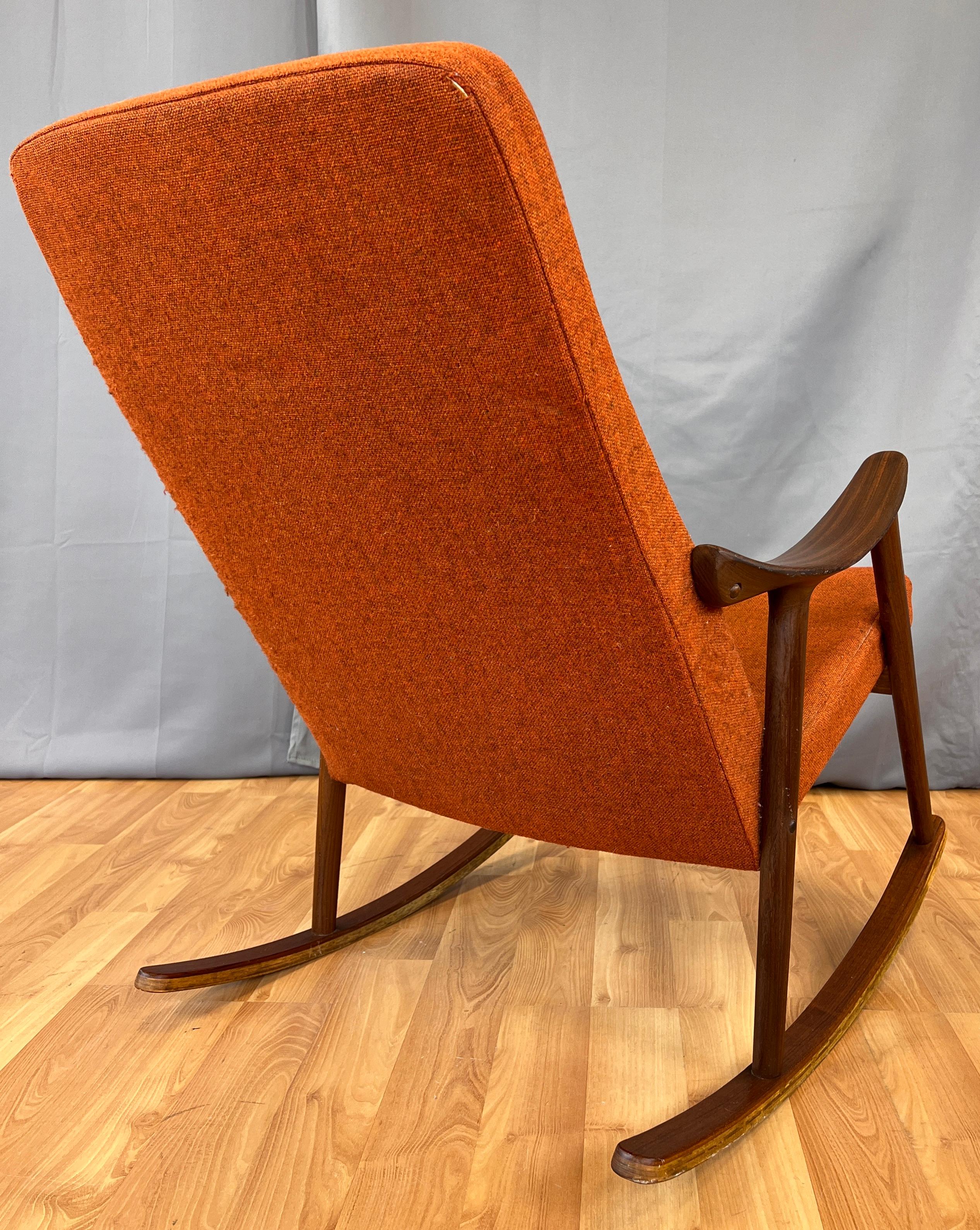 Sculptural Teak Rocking Chair by Igmar Relling for Westnofa For Sale 2