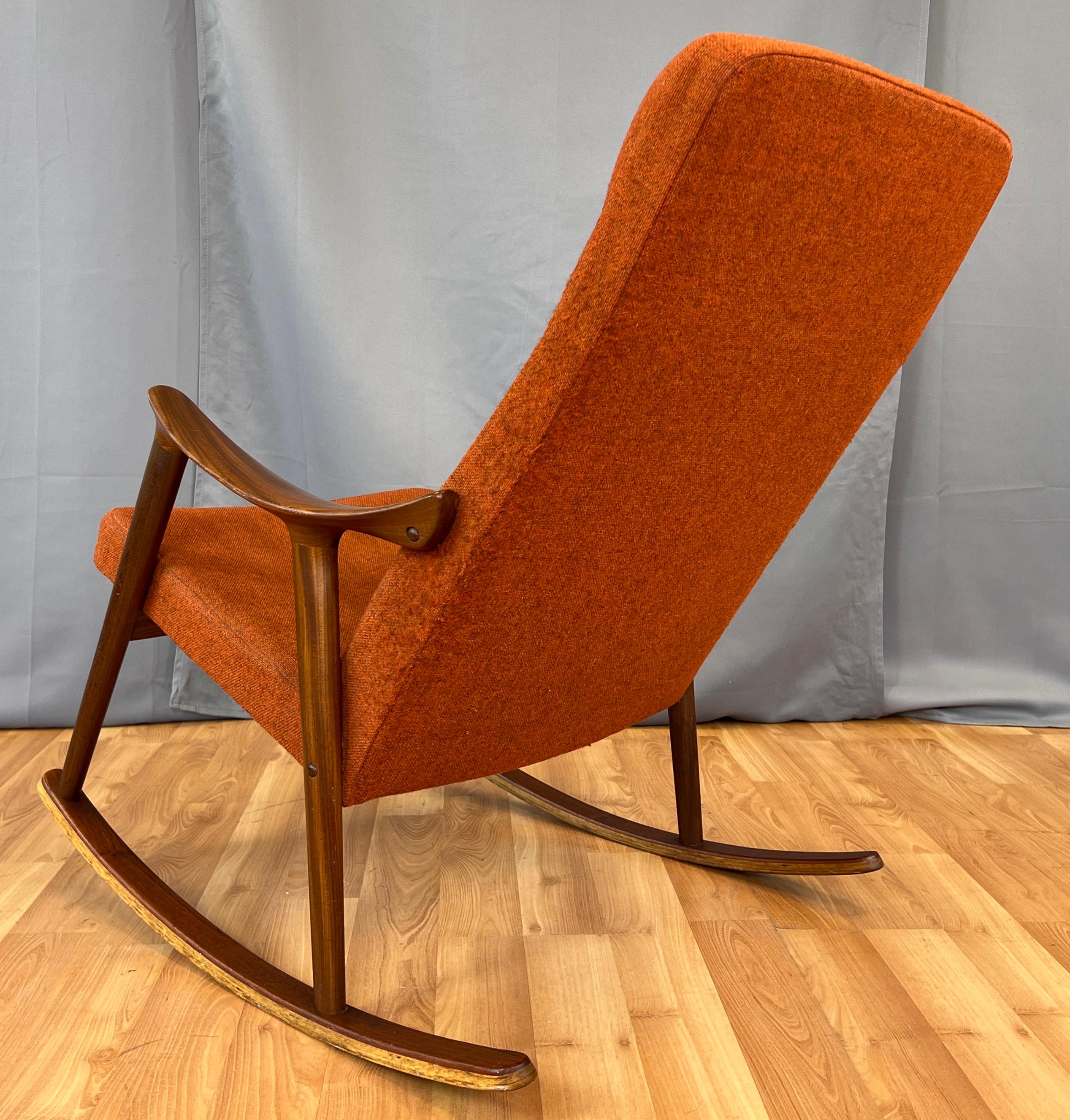 Sculptural Teak Rocking Chair by Igmar Relling for Westnofa For Sale 3