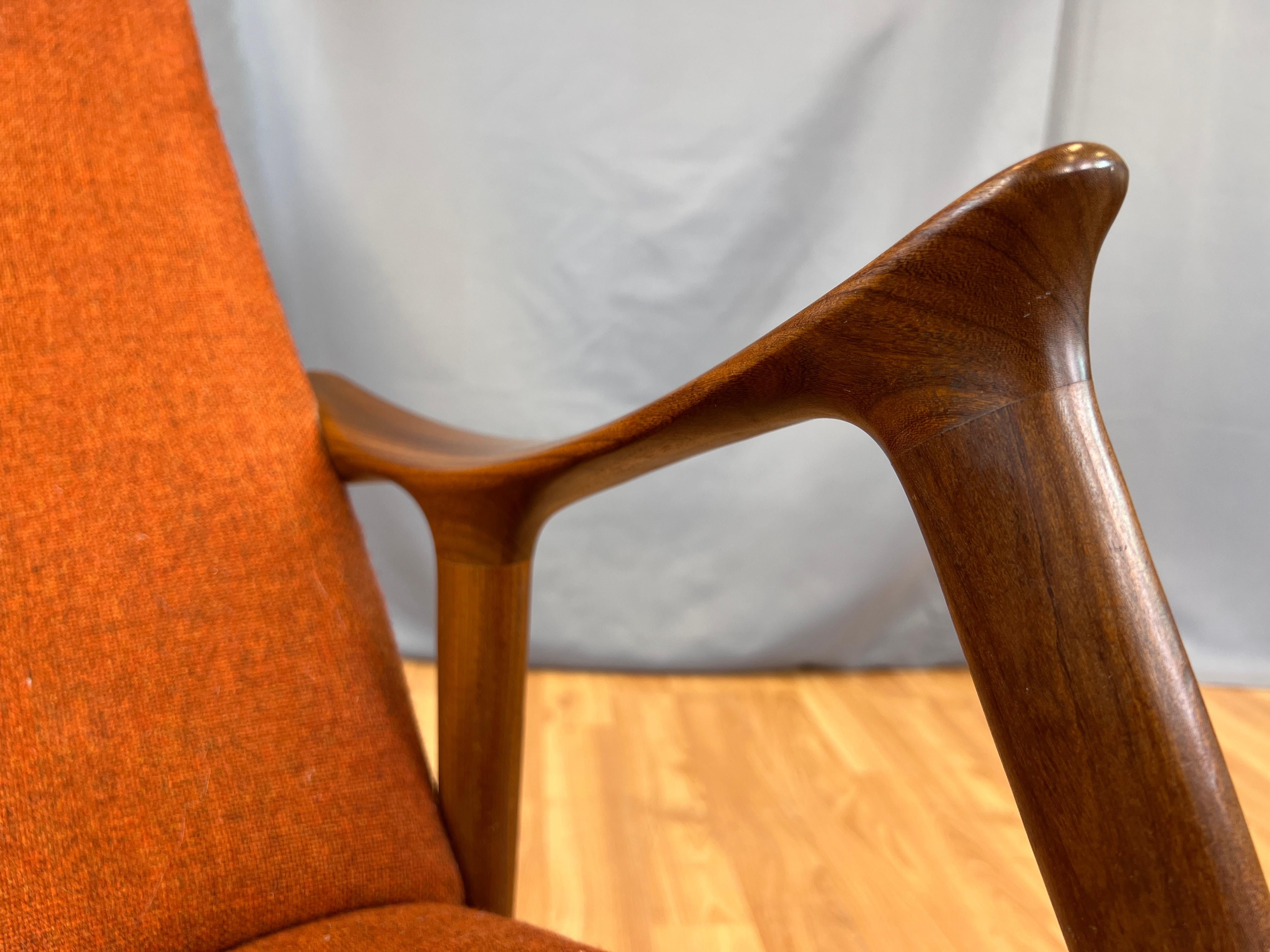 Chaise à bascule sculpturale en teck d'Igmar Relling pour Westnofa en vente 8