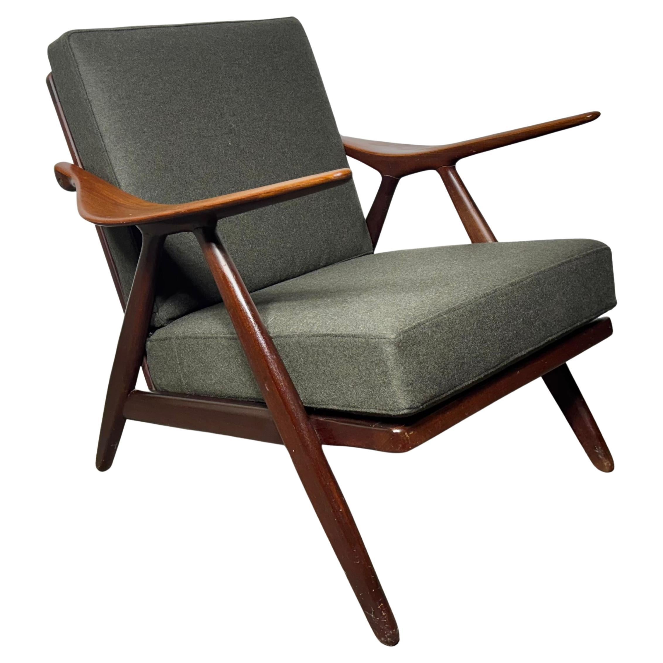 Sculptural Teak & Walnut Lounge Chair by Arne Hovmand-Olsen for Mogens Kold