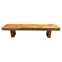 Sculptural Teak Wood Bench, Modern Organic, Stunning Wood Textures