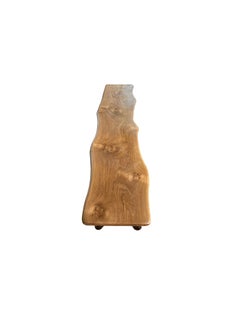 Banc sculptural en bois de teck aux textures de bois étonnantes, organique moderne