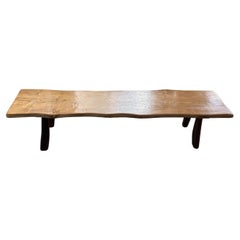 Banco Escultural de Madera de Teca Impresionantes Texturas de Madera, Orgánico Moderno