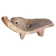 Sculptural Teak Wood Bench, Stunning Wood Textures, Modern Organic
