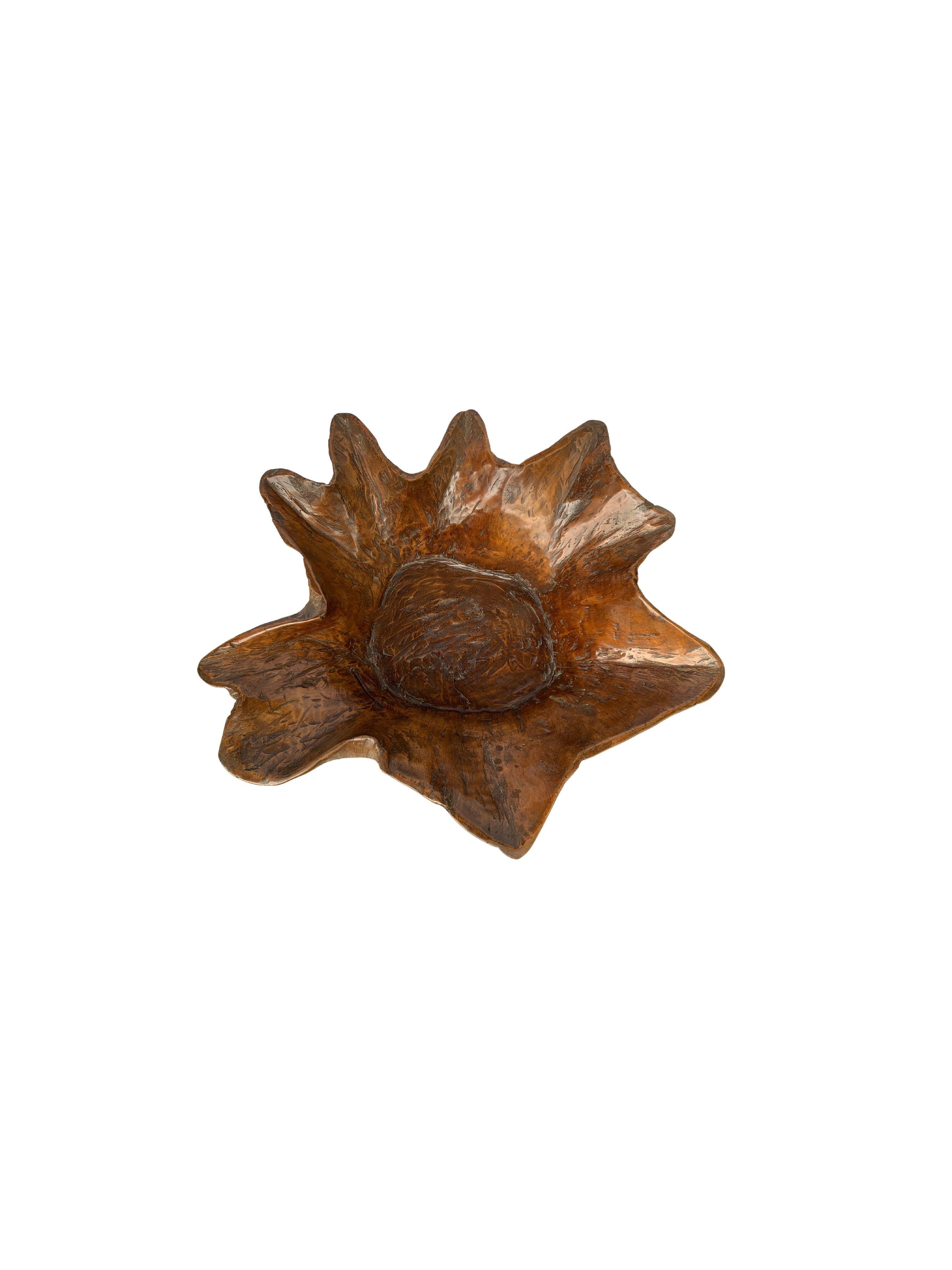 Other Sculptural Teak Wood Bowl from Java, Indonesia, c. 1980