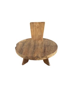 Chaise sculpturale en bois de teck avec de superbes textures de bois