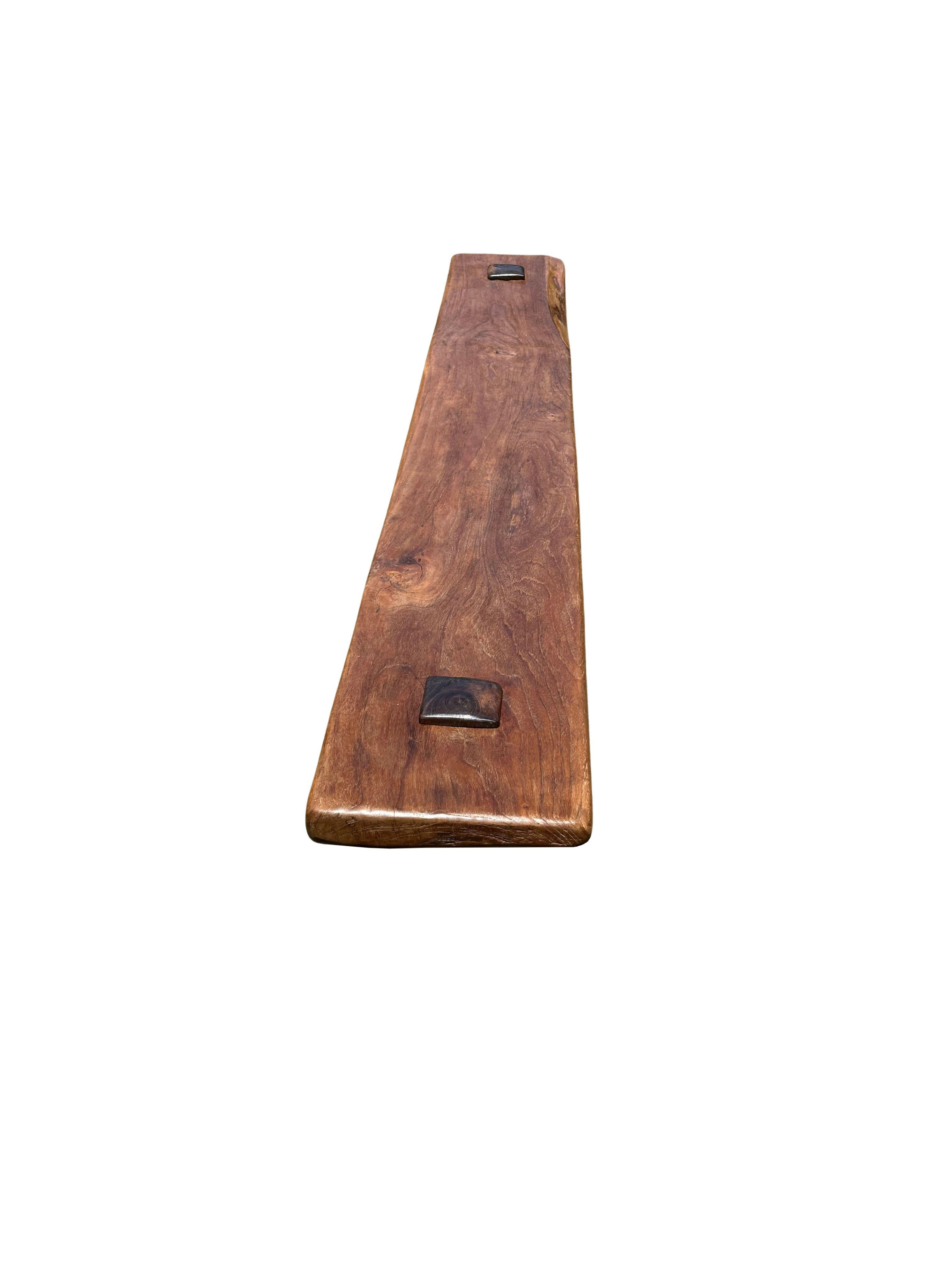 Sculptural Teak Wood Long Bench Stunning Wood Textures, Modern Organic In New Condition For Sale In Jimbaran, Bali