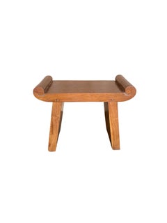 Sculptural Teak Wood Stool