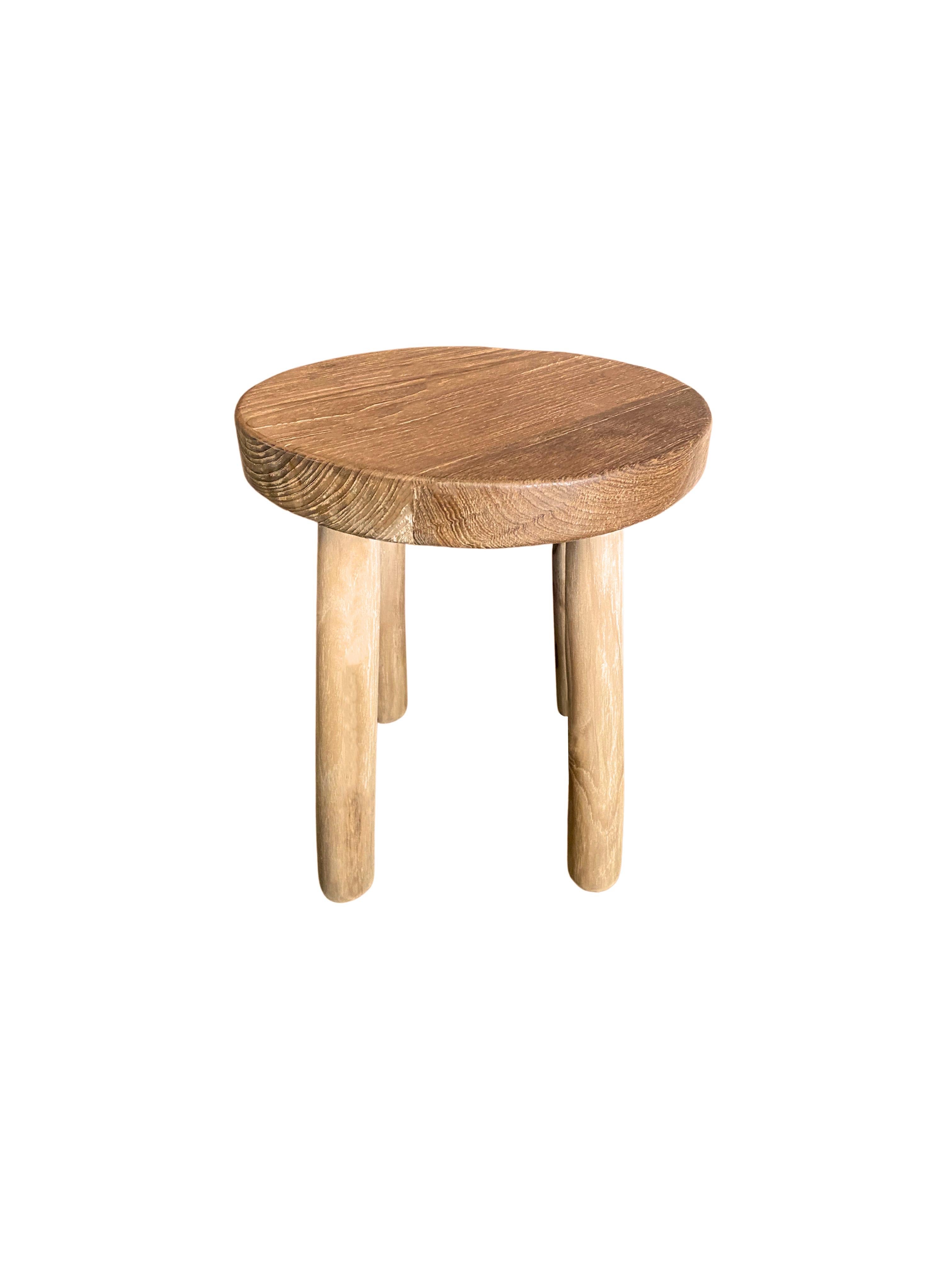 Sculptural Teak Wood Stool In New Condition For Sale In Jimbaran, Bali