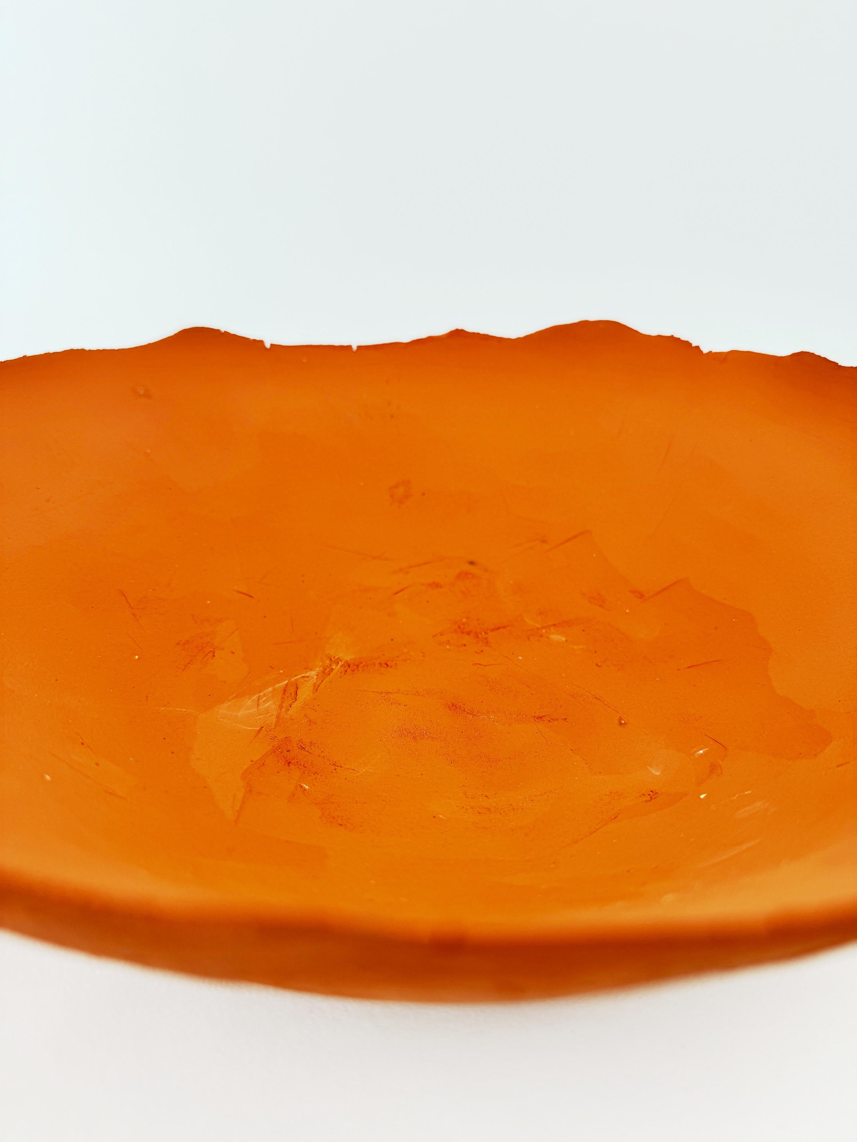Cuenco escultórico de cerámica de terracota, certificado digitalmente, objeto sostenible Gres en venta