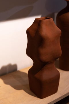 Sculptural Terracotta Ceramic Vessel – Organic Contemporary Art Object