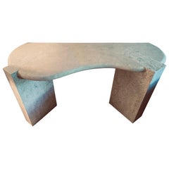 Sculptural Tessellated-Fossil Console Table