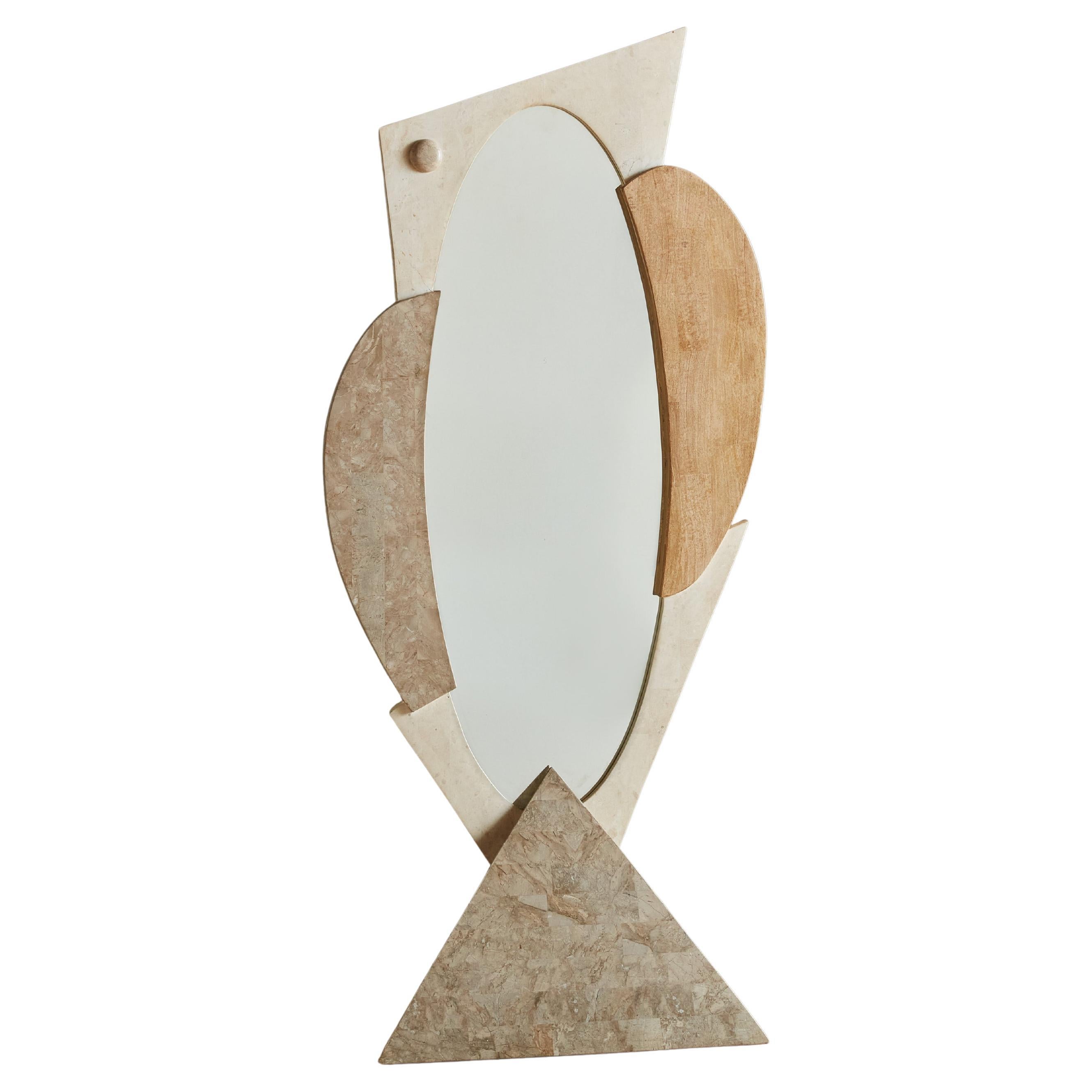 Specchio da terra scultoreo in pietra tessellata di Marquis Collection'S in vendita