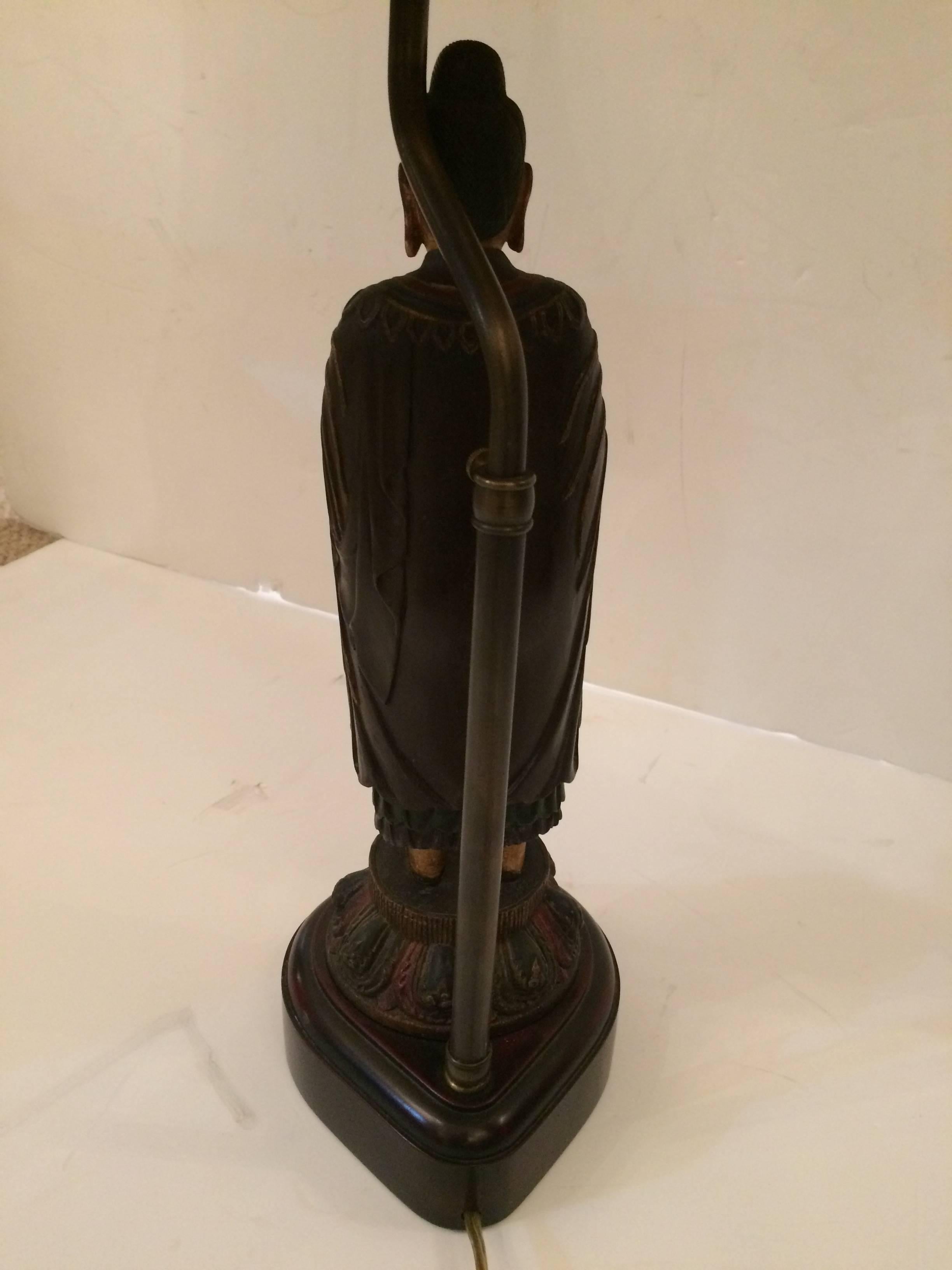 Composition Sculptural Thai Buddha Table Lamp