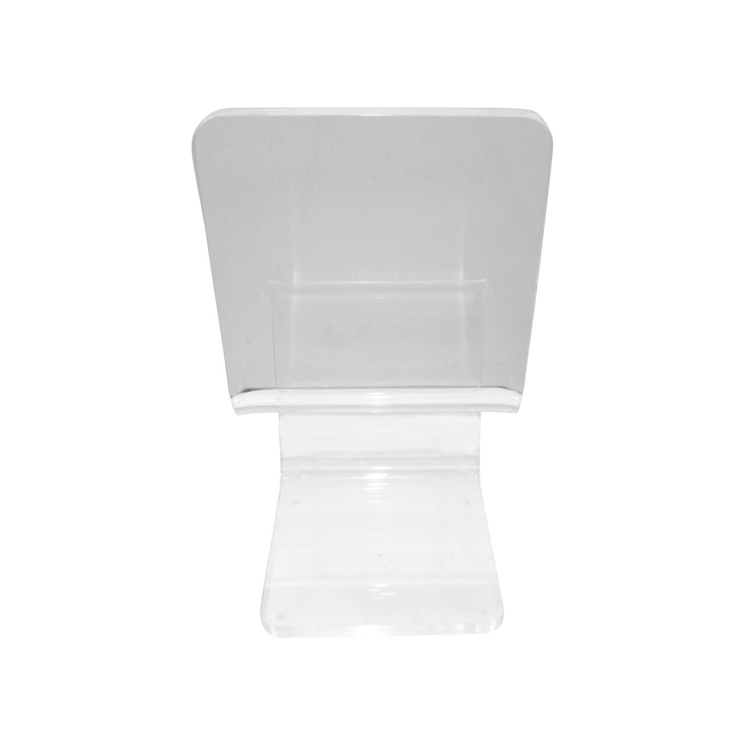 American Sculptural Thick Molded Lucite Chair, 1970s