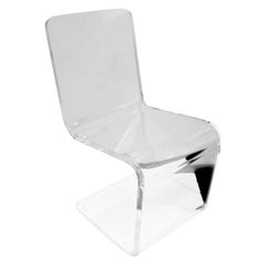 Sculptural Thick Molded Lucite Chair, 1970s