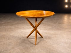 Sculptural Three-Legged Side Table in Ivory Wood, Brazilian Modern, 1950s