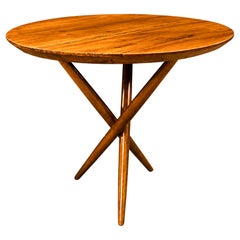 Sculptural Three-Legged Side Table in Ivory Wood, Brazilian Modern, 1950s