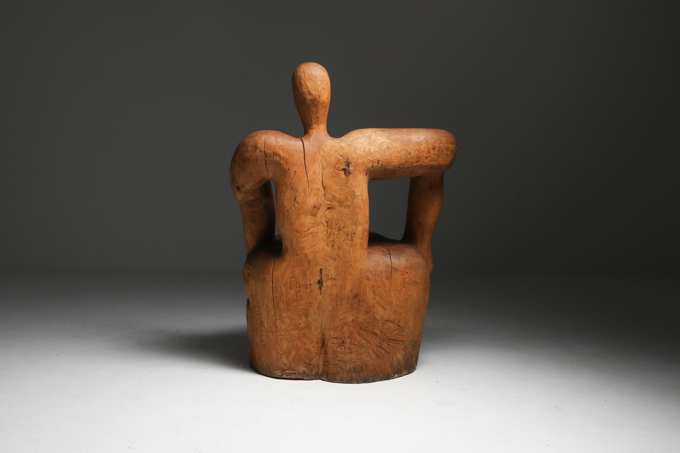 German Sculptural Throne Chair