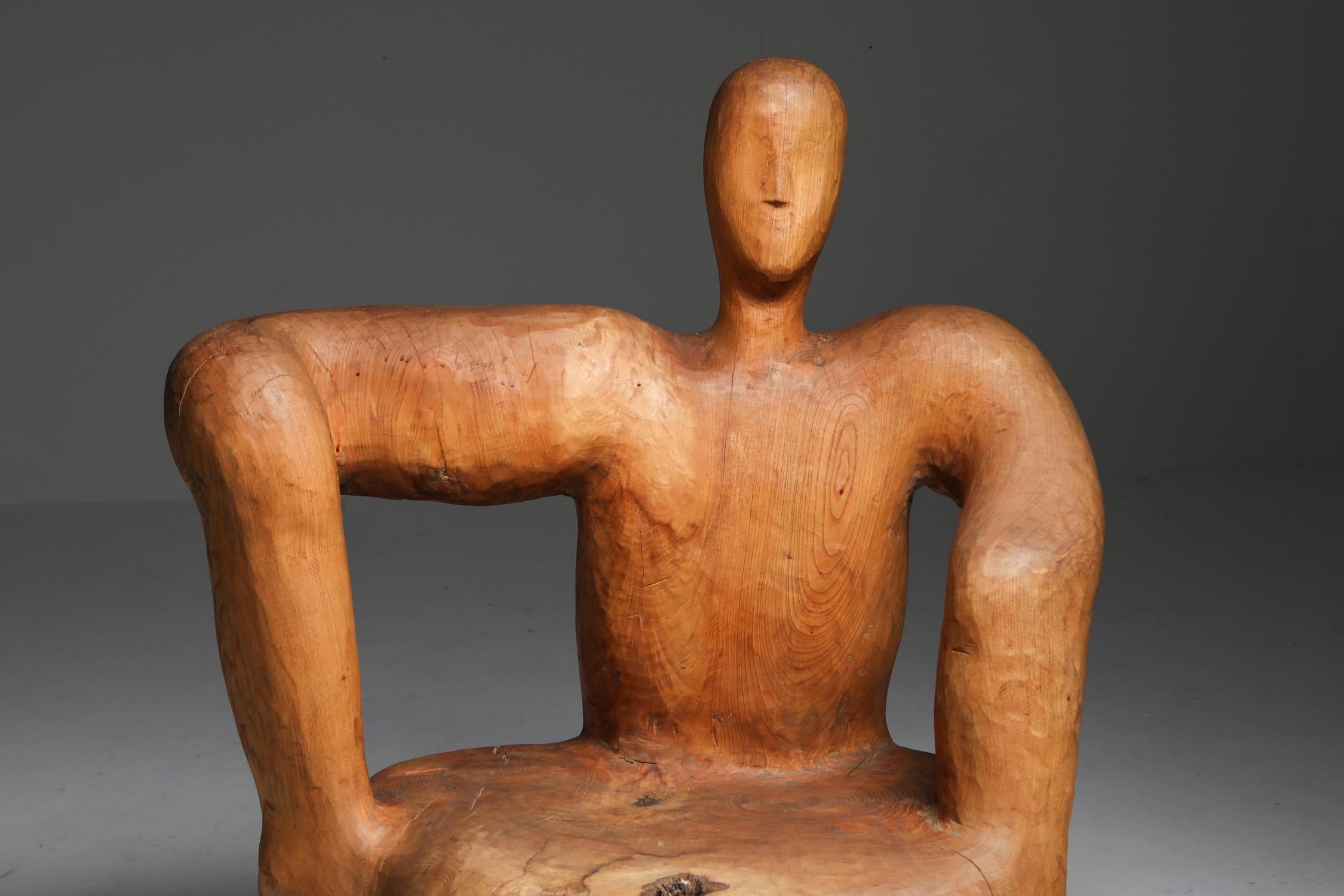 20th Century Sculptural Throne Chair