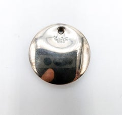 Sculptural Tiffany & Co. Elsa Peretti Disc Pendant in Sterling Silver