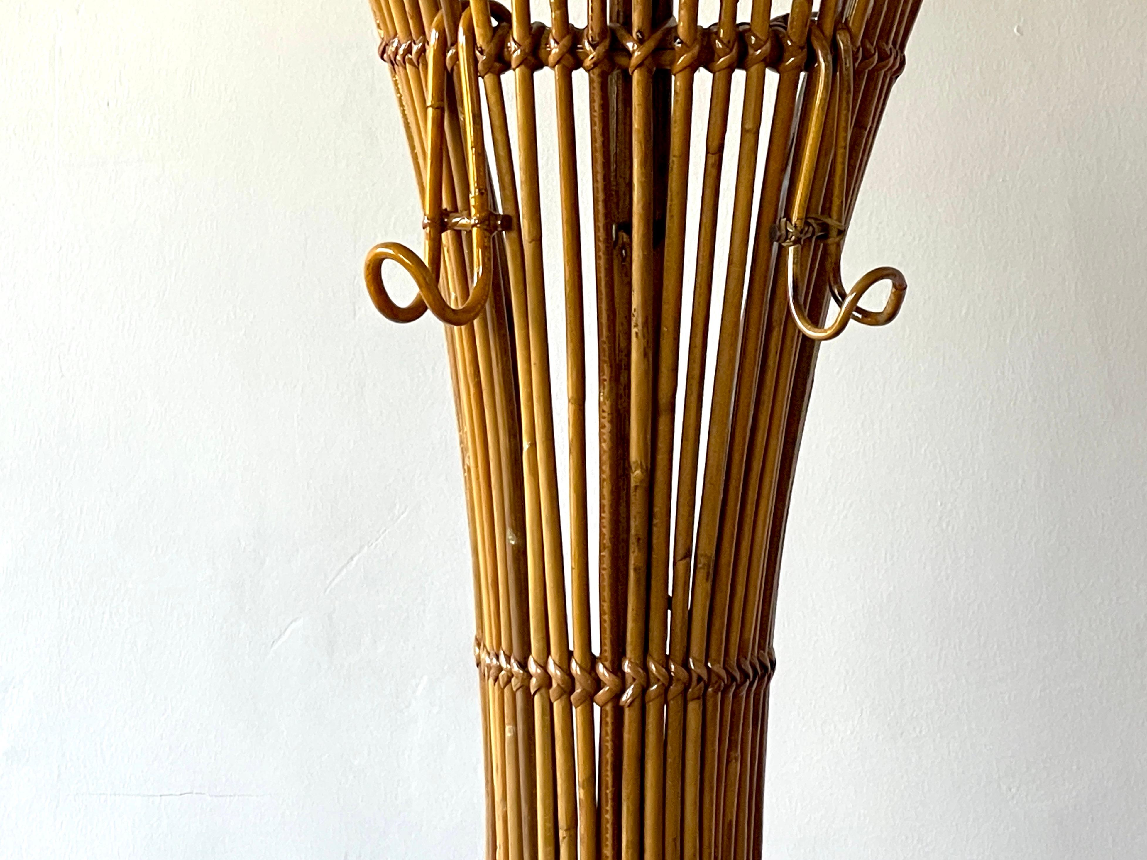 Bamboo Sculptural Tito Agnoli Coatrack For Sale