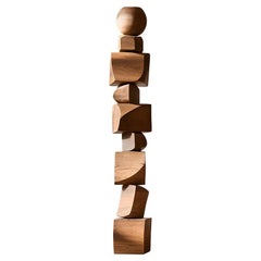 Organic Harmony: Modern Wood Totem Still Stand No49 by NONO, Escalona Design