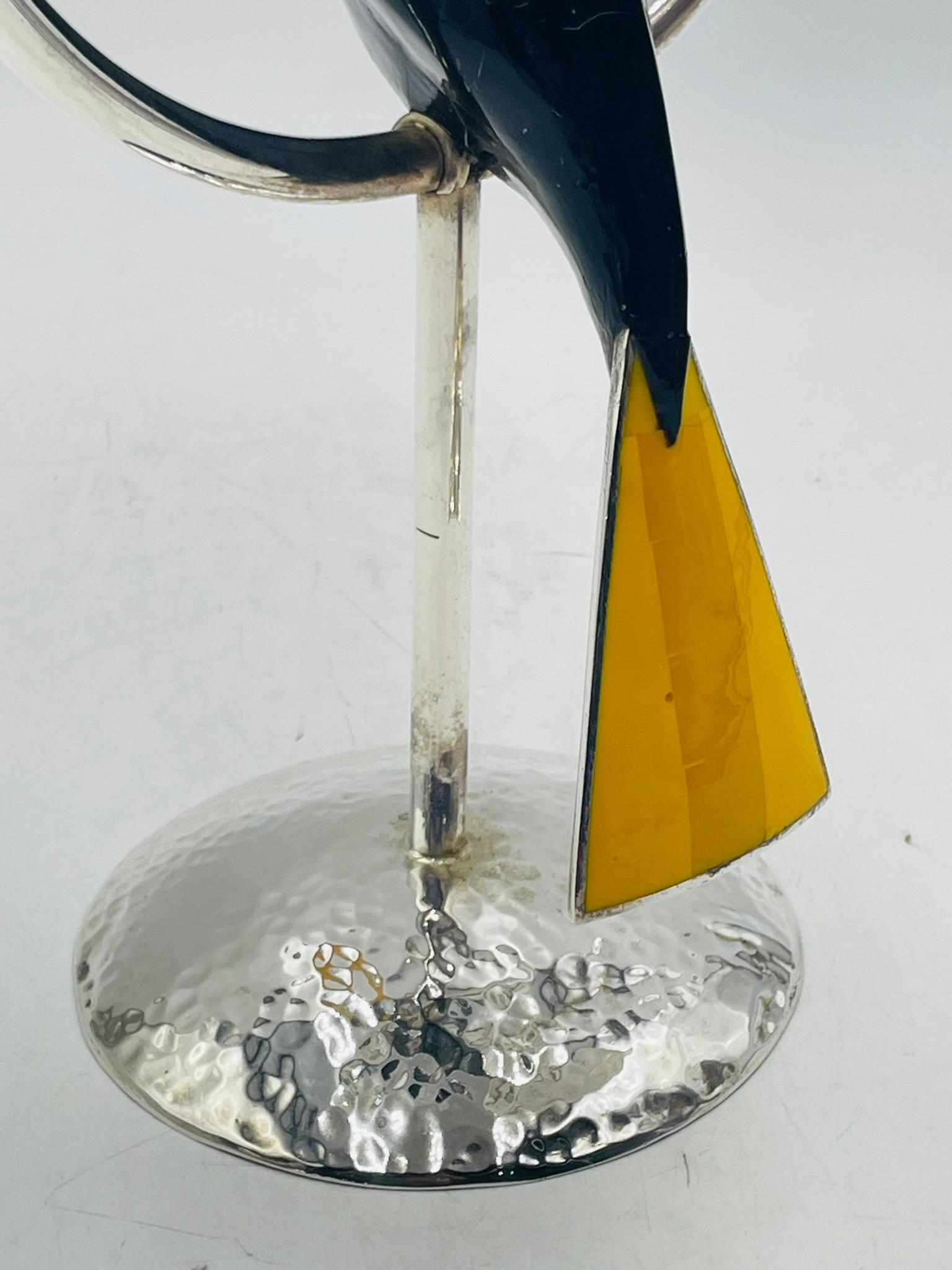 Sculptural Toucan Silver Plate Candle Holder, Style of Emilia Castillo For Sale 3