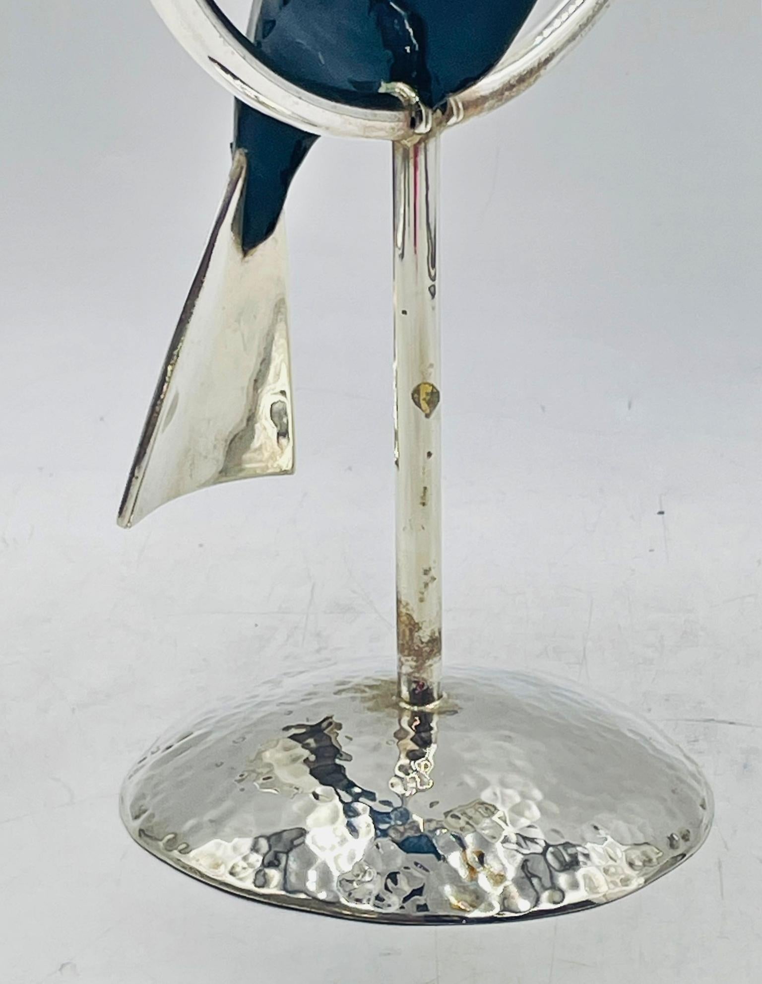 Sculptural Toucan Silver Plate Candle Holder, Style of Emilia Castillo For Sale 6