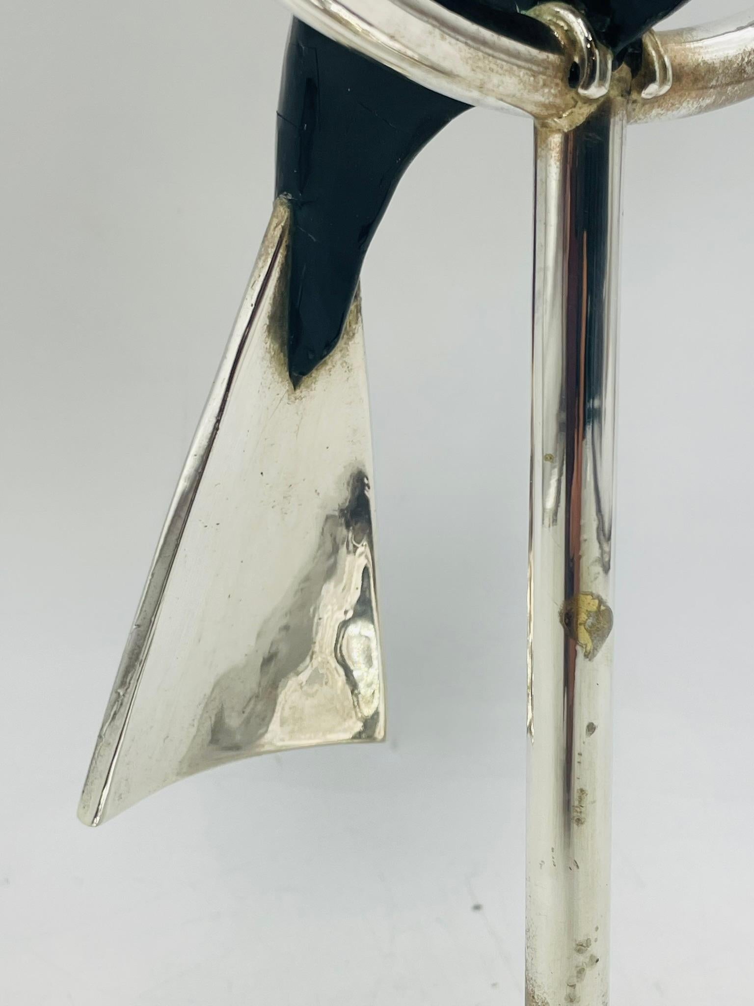 Sculptural Toucan Silver Plate Candle Holder, Style of Emilia Castillo For Sale 8