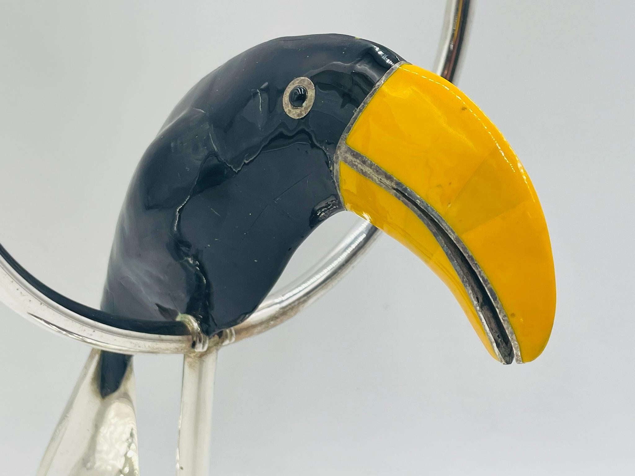 Sculptural Toucan Silver Plate Candle Holder, Style of Emilia Castillo For Sale 10