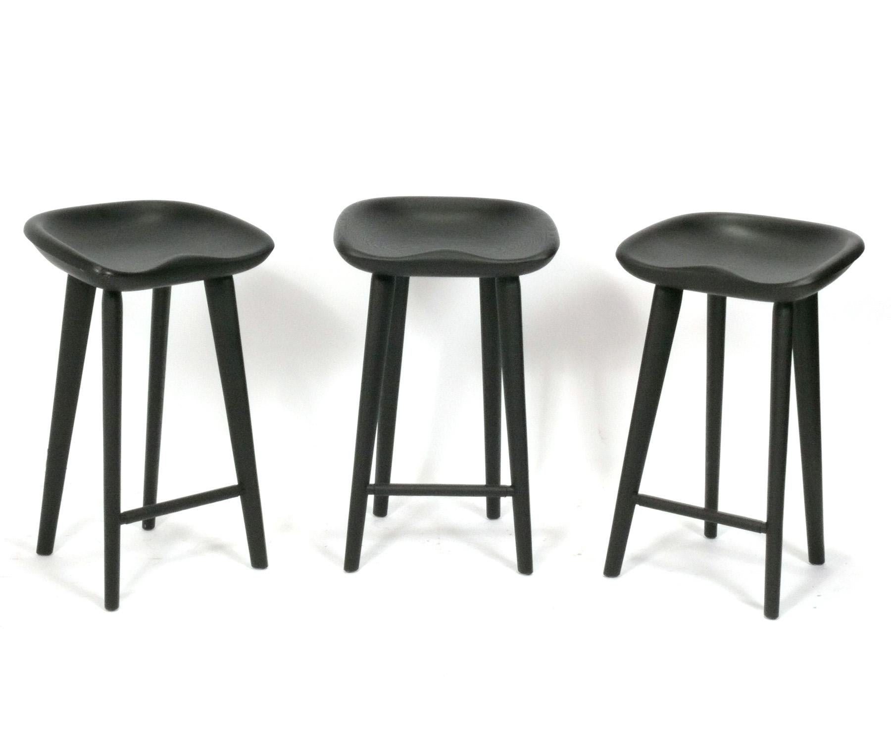 Mid-Century Modern Sculptural Tractor Bar Stools by Craig Bassam for Bassam Fellows For Sale