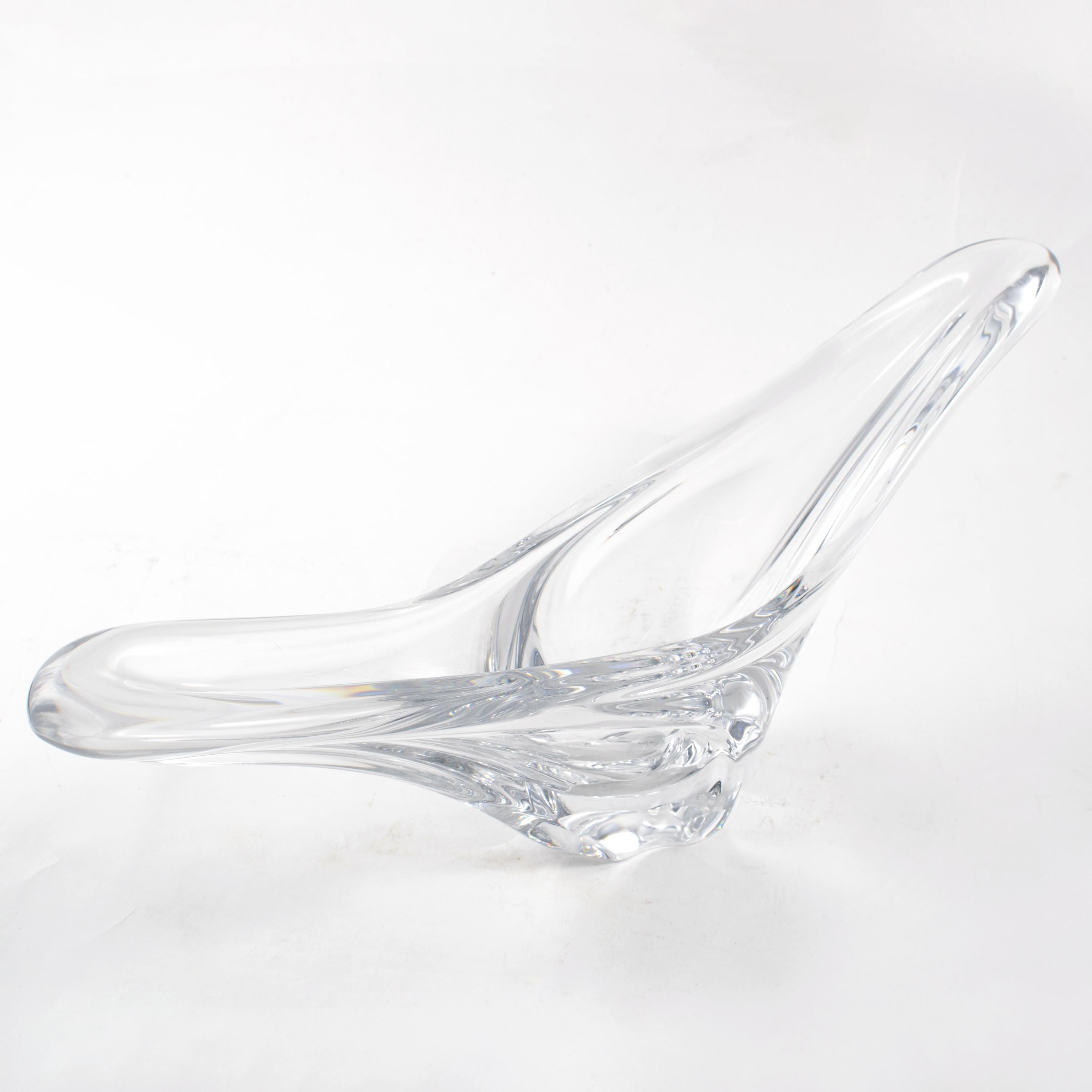 Sculptural translucent glass bowl produced by Daum, France.
It is signed 