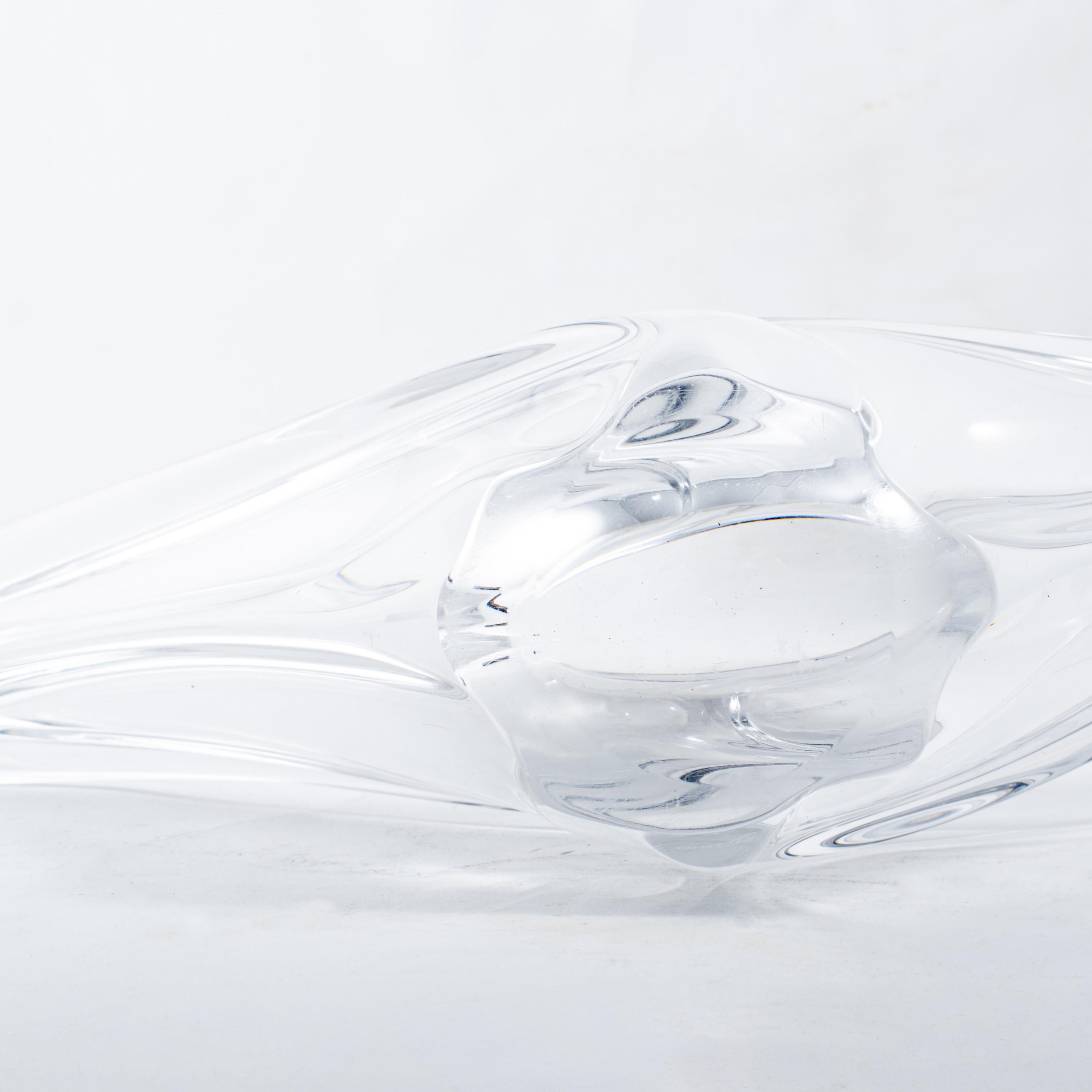 Sculptural Translucent Glass Bowl by Daum, France In Good Condition For Sale In Kastrup, DK