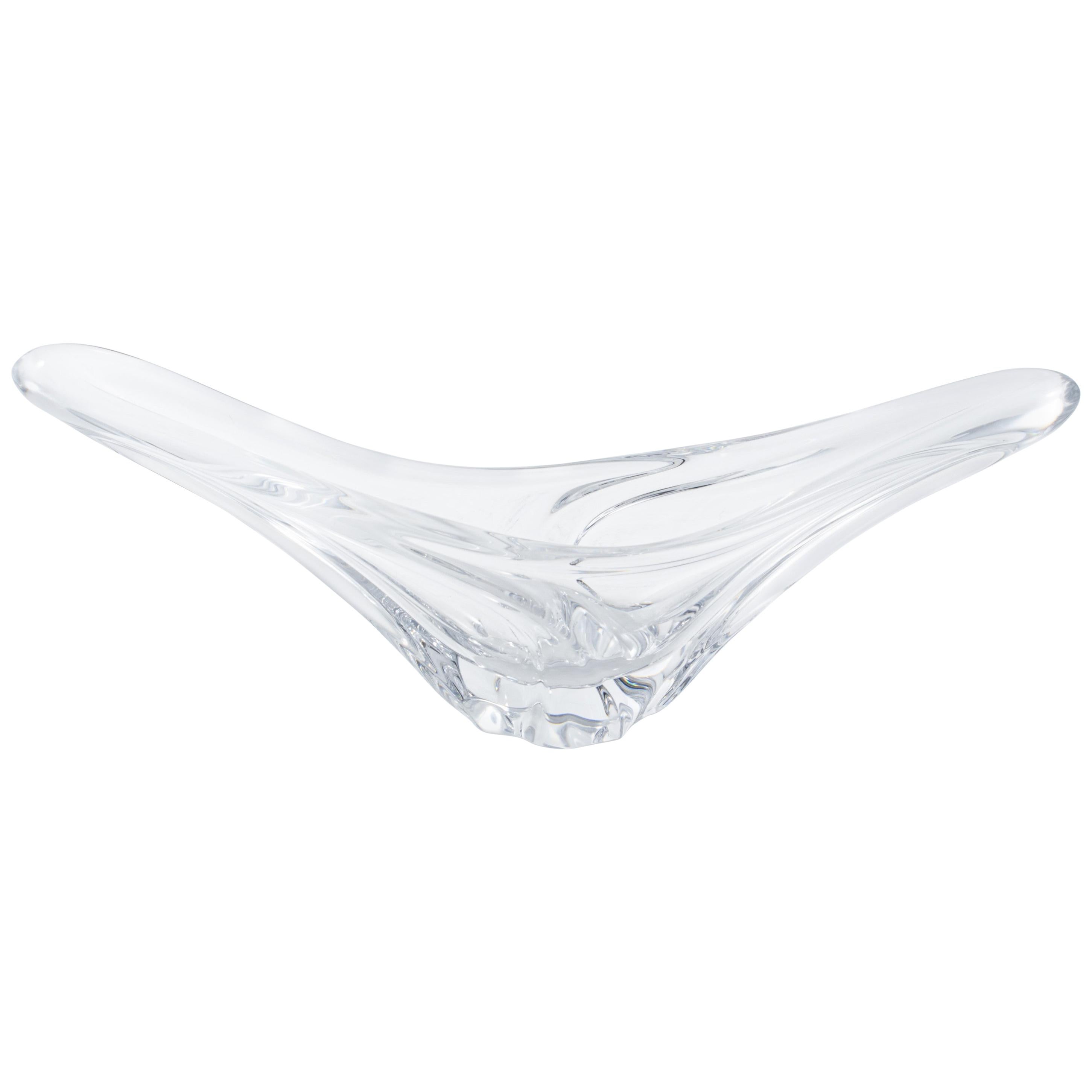 Sculptural Translucent Glass Bowl by Daum, France