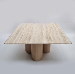 Sculptural Travertine Dining Table, 1970s