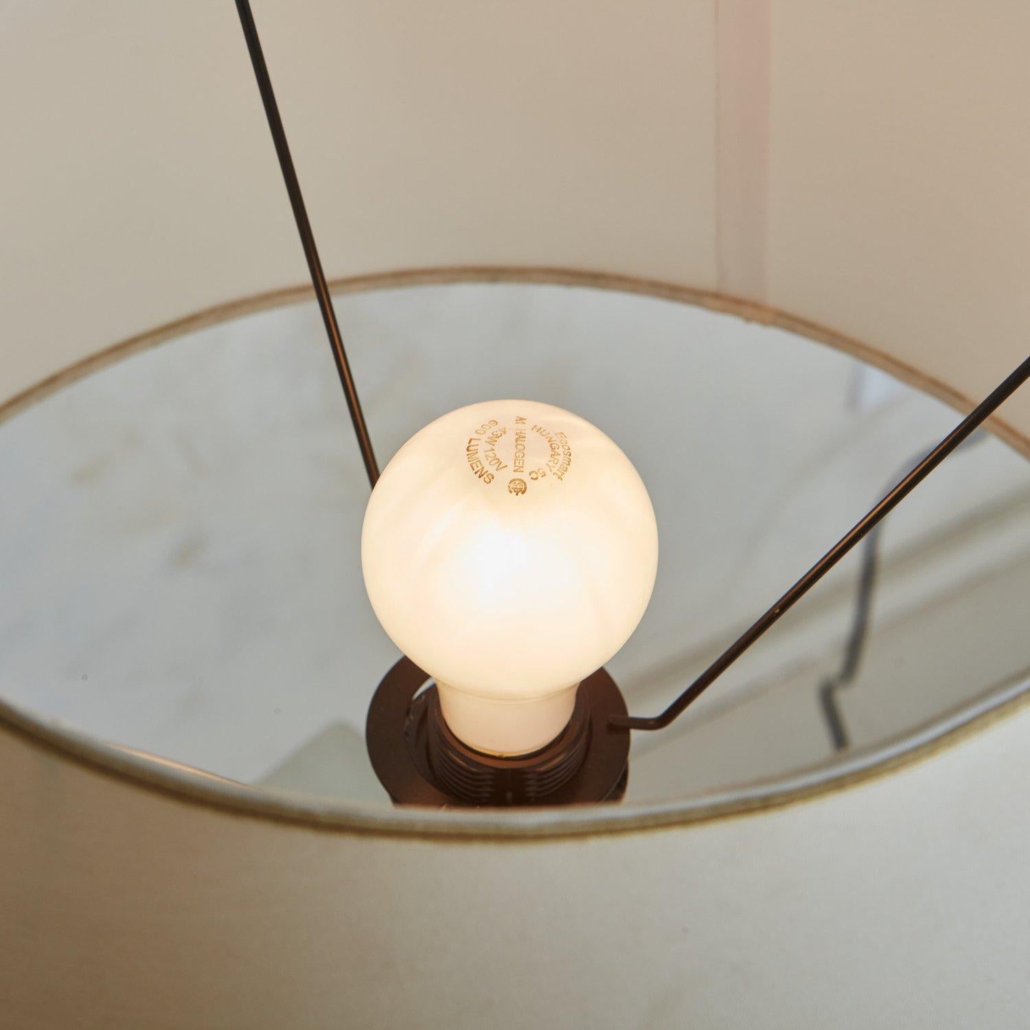 Sculptural Travertine + Lucite Table Lamp, France 20th Century For Sale 6