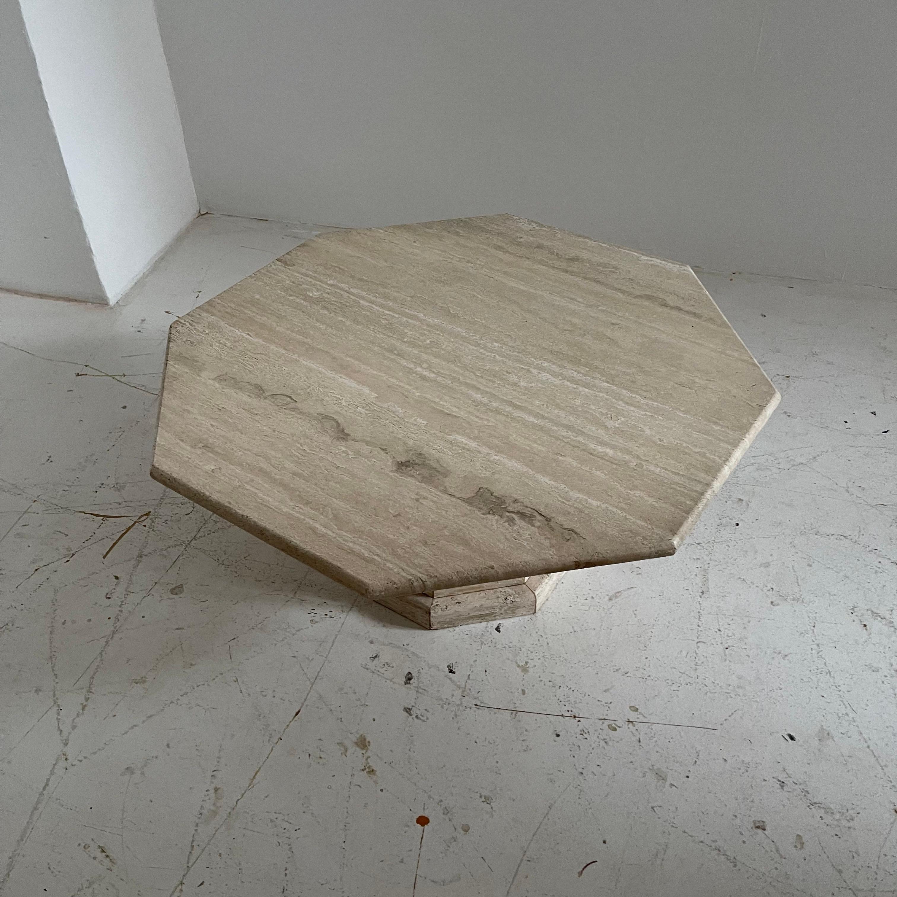 octagon marble coffee table