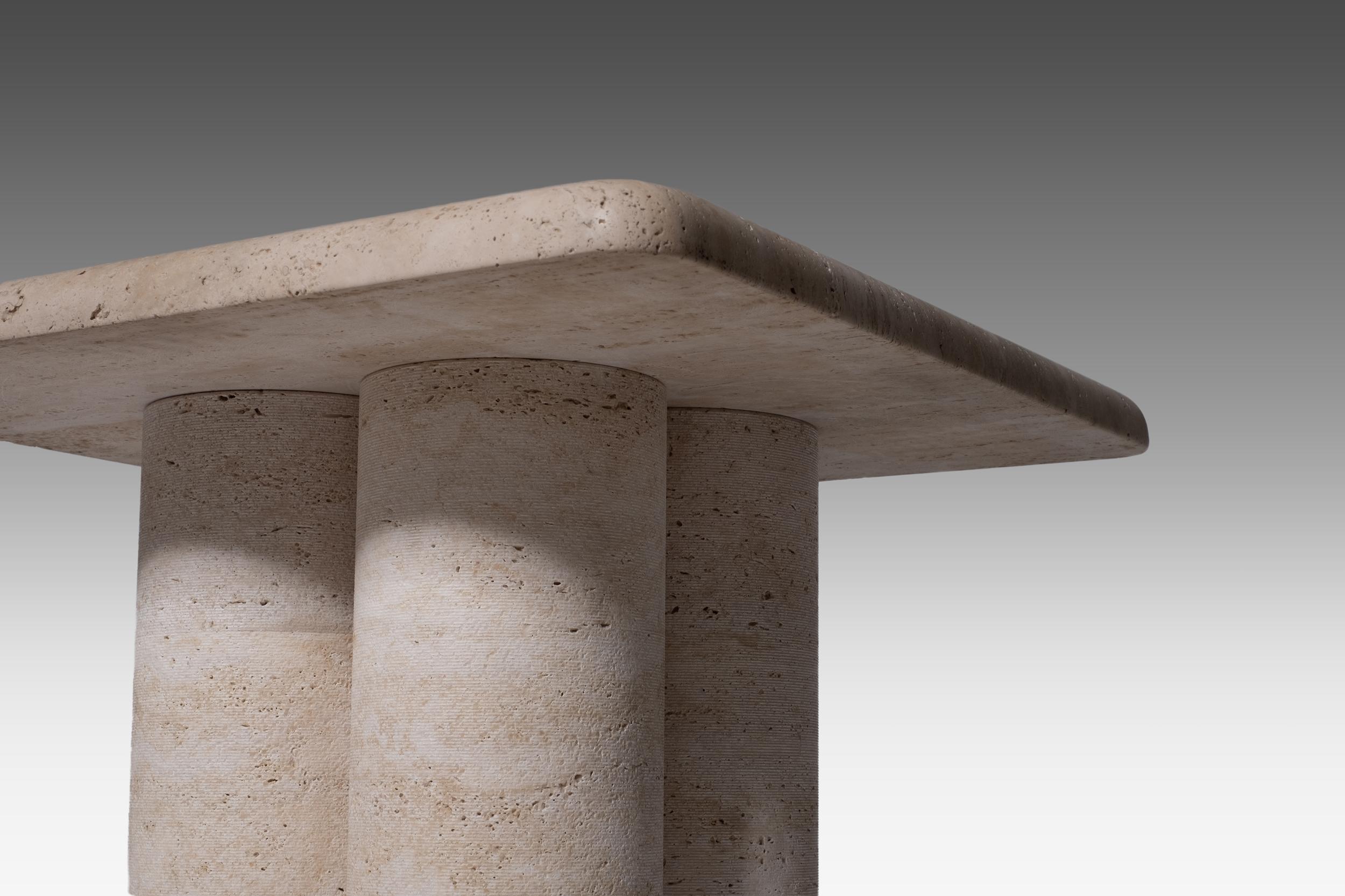 Sculptural Travertine Side Table, 1970s 2