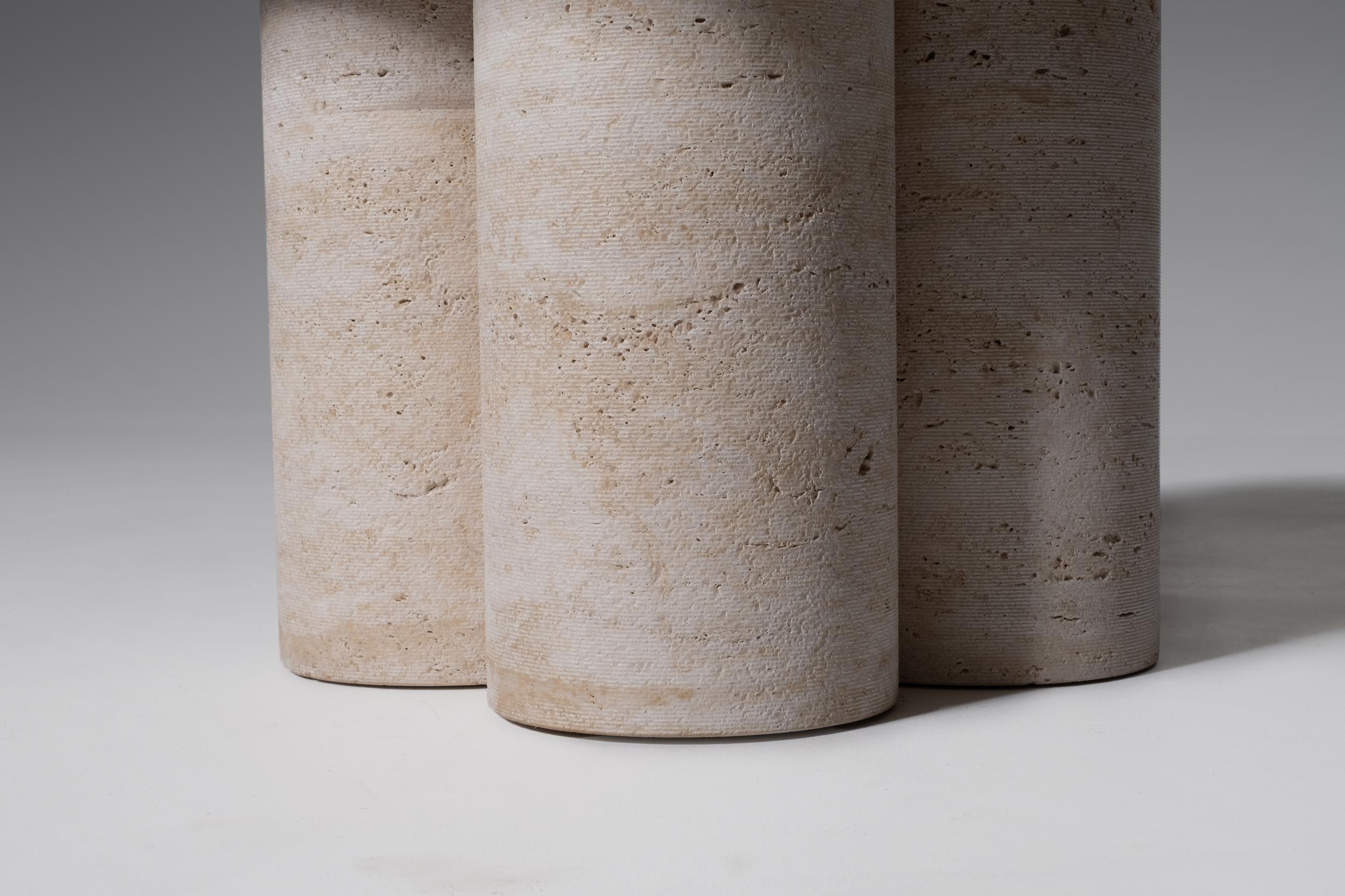 Sculptural Travertine Side Table, 1970s 3