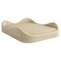 Sculptural Travertine Solid Stone Bed Base / Bed Frame inspired by Bernard Govin