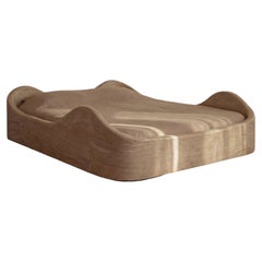 Sculptural Travertine Solid Stone Bed Base / Bed Frame inspired by Bernard Govin
