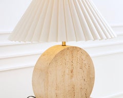 Sculptural Travertine Table Lamp