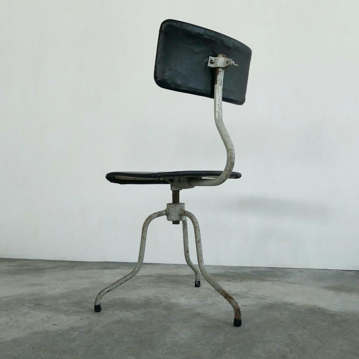 Industrial Sculptural Tripod Desk Chair 1930s For Sale