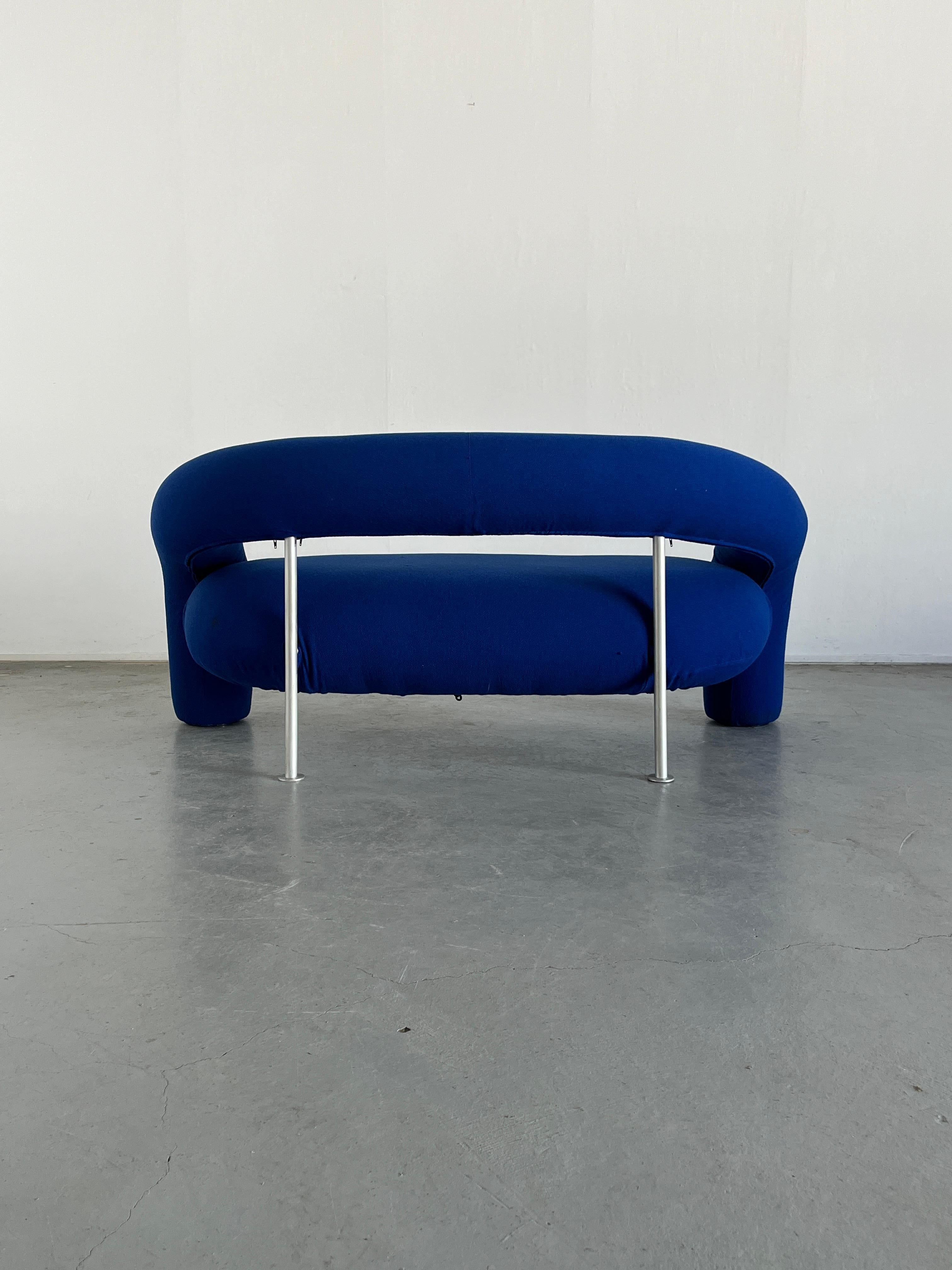 Late 20th Century Sculptural Tube Sofa by Anna & Carlo Bartoli for Rossi di Albizzate, Italy, 90s For Sale