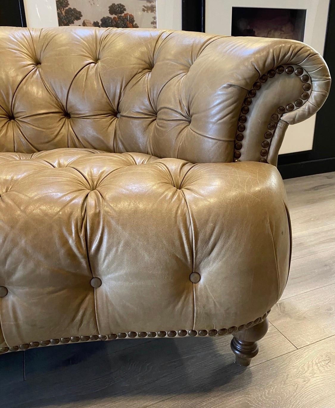 tufted curved sofa