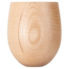 Vase sculptural tourné en frêne huilé du maître artisan Ray Key, années 1990