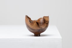 Bol sculptural en bois tourné du maître artisan Bert Marsh, années 1990