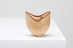 Bol sculptural en bois tourné du maître artisan Bert Marsh, années 1990