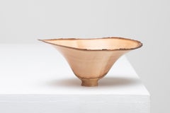 Cuenco escultórico de madera torneada del maestro artesano Bert Marsh Años 90